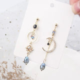 Boucles d'Oreilles Lune Asymétriques Cristal