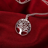 Collier Arbre de Vie Rond couleur argent