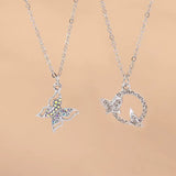 Collier Croissant de Lune Licorne Argenté