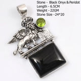 Pendentif Pierre de Lune Goutte, Monture Argentée