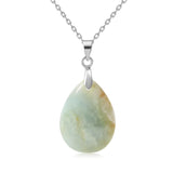 Pendentif Goutte Pierre Naturelle Argent & Turquoise