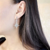 Boucles d'oreilles lune et étoile (couleur argent)