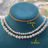 Collier ras du cou perles baroques blanches