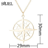 Collier Pendentif Rond Acier (Argent)