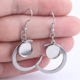 Supports Boucles d'Oreilles Lune Acier — 10 Pièces
