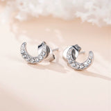 Clous d'Oreilles Croissant de Lune Dorés