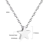 Collier Acier Pendentif Zircone Doré