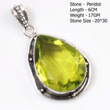 Pendentif Pierre de Lune Goutte, Monture Argentée