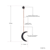 Boucles d'Oreilles Lune et Étoile Asymétriques