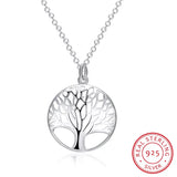 Collier Arbre de Vie Rond couleur argent