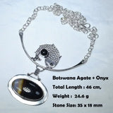 Collier agate jaspe pierre naturelle