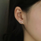 Boucles d'Oreilles Étoiles Zircon Argenté