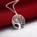 Collier Arbre de Vie Rond couleur argent