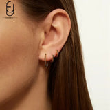 Boucles d'oreilles créoles lune et étoile noires