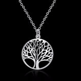 Collier Arbre de Vie Rond couleur argent