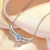 Collier pendentif cœur couleur argent
