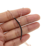 Collier Croissant de Lune Zircons Multicolores
