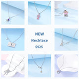 Collier Cœur Zircon couleur argent Doré