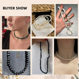 Collier ras du cou perles baroques blanches