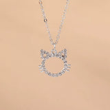Collier Croissant de Lune Licorne Argenté