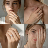 Bague Pierre de Lune Bleue couleur argent