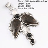 Pendentif Pierre de Lune Goutte, Monture Argentée