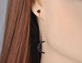 Boucles d'Oreilles Lune et Étoile Asymétriques