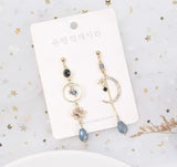 Boucles d'Oreilles Lune Asymétriques Cristal
