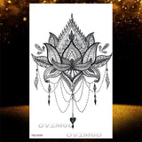 Tatouage Temporaire Henné Lotus Noir