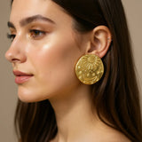 Boucles d'Oreilles Soleil Lune Étoile (Lot de 6) porté