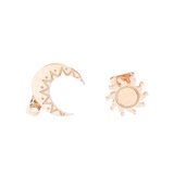 boucle d'oreille lune et soleil