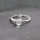 bague avec pierre de lune bleue