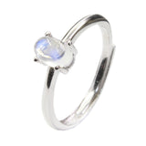 bague pierre de lune avec pierre bleue