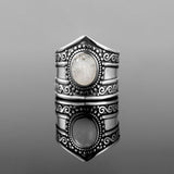 bague pierre de lune vintage authentique