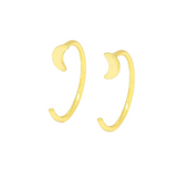 Boucle d'oreille anneau avec lune