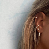 Boucle d'oreille demi-lune argent