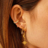 boucle d'oreille femme lunaire