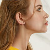 boucle d'oreille lune et soleil argent