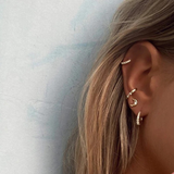 boucle d'oreille or lunaire