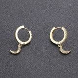 Boucle d'oreille demi lune en diamants