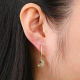 Boucle d'oreille demi lune or et brillant