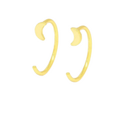 Boucle d'oreille lunaire en plaque or