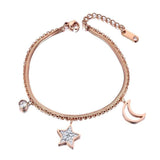 Bracelet lune et étoile