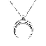 Collier corne de lune argent