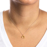 collier corne de lune discret