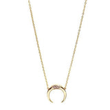 collier corne de lune or