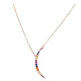 collier croissant de lune coloré