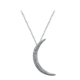 collier croissant de lune fin et lumineux