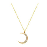 collier croissant de lune inversé doré
