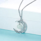 collier croissant de lune lumineux phosphorescent